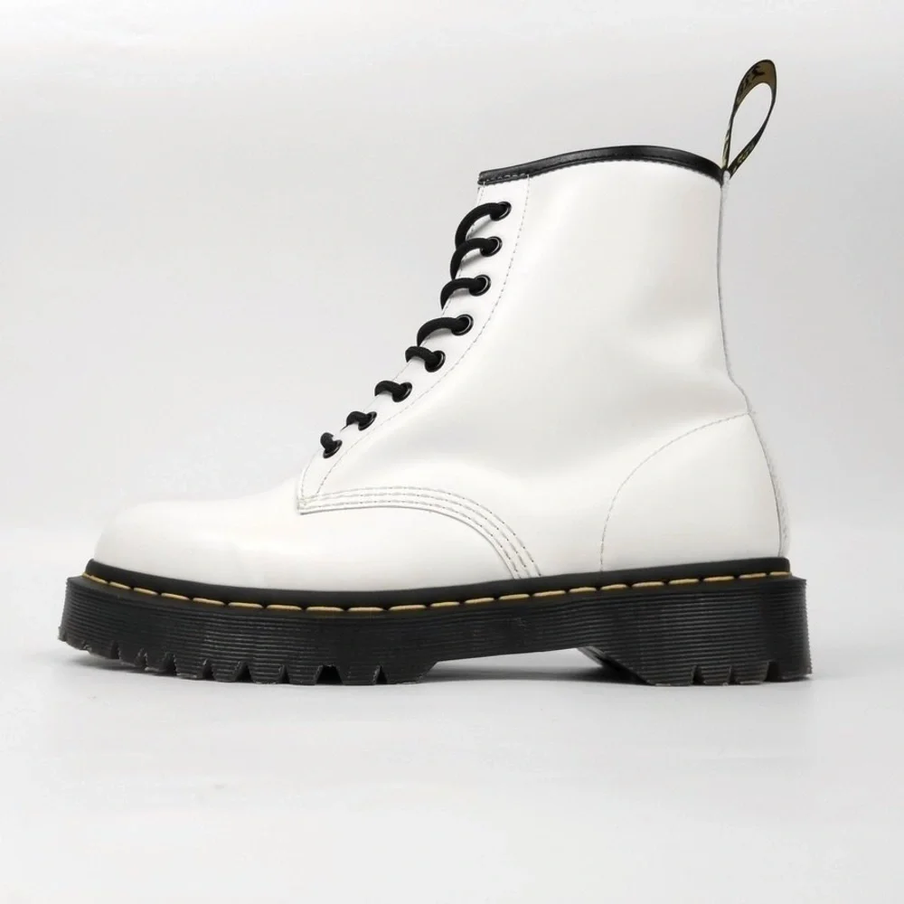 Dr. Martens 1460 Bex Lug Sole Combat Platform Boots 90s Grunge Y2k Neopunk White